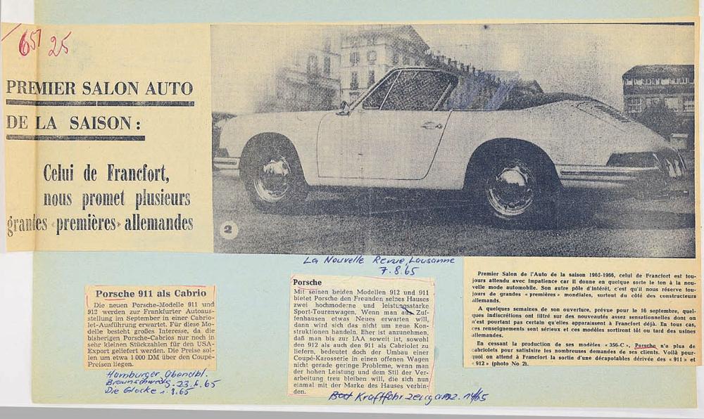 The August 7, 1965, issue of La Nouvelle Revue, from Lausanne, Switzerland, published this photo and brief story:

