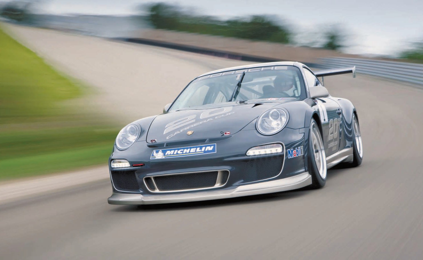 The 2009 GT3 Cup car tested extensively at Weissach before heading out among customers and competitors. It was the first 911 race car to use the new DFI direct fuel injection system. Porsche Archiv